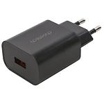 Фото Мережевий ЗП Choetech (Q5003-EU-BK) USB-A, QC3.0, 18W, Black #1