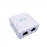 Cablexpert NCAC-2F6A-01 Розетка на 2 порти екранована RJ-45, 6 cat , зовнішня - фото