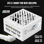 Фото Блок живлення GAMEMAX GZ 1200G WH, ATX3.1 & PCIe5.1, 1200W, модульний, 80+Gold, fan 135мм #6