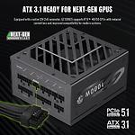 Фото Блок живлення GAMEMAX GZ 1000G BK, ATX3.1 & PCIe5.1, 1000W, модульний, 80+Gold, fan 135мм #6