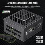 Фото Блок живлення GAMEMAX GZ 850G BK, ATX3.1 & PCIe5.1, 850W, модульний, 80+Gold, fan 135мм #6