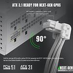 Фото Блок живлення GAMEMAX GS 750G WH V25, SFX 750W, 92мм. вент, 80+Gold, fully modular #4