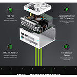 Фото Блок живлення GAMEMAX GS 750G WH V25, SFX 750W, 92мм. вент, 80+Gold, fully modular #14