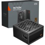 Блок живлення PcCooler YK750H Black (P3-YK750H-B1HWBK1-EU) 750W, 80+BRONZE, 12V-2x6, ATX3.1,fun 135м - фото
