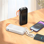 Фото Зовнішній акумулятор Power Bank Hoco J151A 20000mAh Black (6942007653374) 12W, 4 cables, Фонарик #4