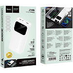 Фото Зовнішній акумулятор Power Bank Hoco J144A Hymn 30000mAh White (6942007642149) 12W, Digital display #1