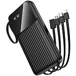 Фото Зовнішній акумулятор Power Bank BOROFONE BJ76 Smart Black (6941991120046) 10000mAh, 10W, 4 кабеля