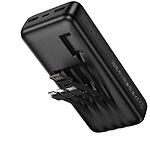 Фото Зовнішній акумулятор Power Bank Hoco J163B 30000mAh Black (6942007664615) 10W, 4 вбудованих кабеля #4