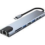 фото Концентратор HUB USB 3.1 Dynamode BYL-2017L USB-C 3.1 -> RJ45 + HDMI 4K + USB3.0+USB2.0+USB-C PD100W