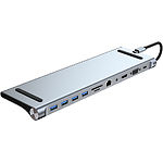 Концентратор HUB USB 3.1 Dynamode BYL-2003 USB-C 3.1 -> RJ45+HDMI4K+VGA+USB3.0+Audio+USB-C PD100W+SD - фото