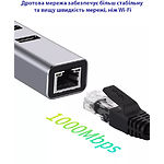 Фото Концентратор HUB USB 3.0 Dynamode DM-AD-GLAN-U3 Grey, USB-A/C -> 3* USB3.0 + RJ-45 GBLan, cable 13см #3