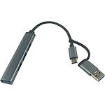 Фото Концентратор HUB USB 3.1 Dynamode DM-UH-312AC Grey, USB-A/C -> USB3.0 + 3* USB2.0 #8