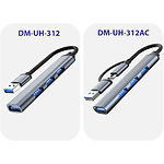 Фото Концентратор HUB USB 3.1 Dynamode DM-UH-312AC Grey, USB-A/C -> USB3.0 + 3* USB2.0 #2