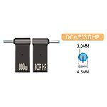 Адаптер PD 100W USB Type-C Мама -> DC Jack 4.5x3.0 мм (PD100W-4.5x3.0mm-HP) для зарядки ноутбуків HP - фото