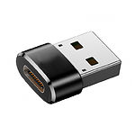 Перехідник Dynamode OTG black (DM-AD-USB-CA) USB-A 2.0 male на Type-C female - фото