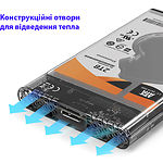 Фото HDD Rack Maiwo K2510B прозоро-чорна зонішня кишеня USB3.0 2,5" S-ATA HDD/SSD #7