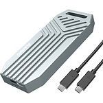 фото HDD Rack Maiwo K1695 Grey Alu зовнішня кишеня USB4.0 Type-C 40Gbps на M2 SSD NVMe 2280