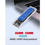 Фото HDD Rack Dynamode DM-CAD-SSD09 прозора зовнішня кишеня USB3.2 Type-C -> M.2 SATA/NVMe SSD #5