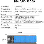 Фото HDD Rack Dynamode DM-CAD-SSD09 прозора зовнішня кишеня USB3.2 Type-C -> M.2 SATA/NVMe SSD #3