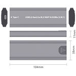 Фото HDD Rack Dynamode DM-CAD-SSD05 Grey Зовнішній USB3.2 Type-C M.2 NVMe SSD #5