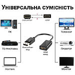 Фото Перехідник STLab U-996-4K DisplayPort тато (сигнал) в HDMI мама (пристрій), 4K Ultra HD #6