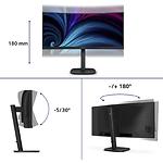 Фото PHILIPS 34" 34B2U3600C/00 VA 3440x1440, 100Гц, 4мс, 3500:1, 300кд/м2, HDMI/DP/USB-C #6