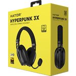 Фото HATOR Hyperpunk 3X Hi-Res Wireless Black (ESH014) Ігрова гарнітура, 2.4ГГц + Bluetooth 5.4