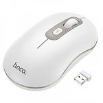 Мишка HOCO GM21 Platinum Wireless White-Gray (6931474790958) - фото