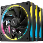 Фото Вентилятор 120мм Deepcool FL12SE 3IN1 Black (R-FL12SE-BKAPN3-G) набір 3шт, HB, 400-1900 RPM±10%