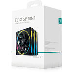 Вентилятор 120мм Deepcool FL12SE 3IN1 Black (R-FL12SE-BKAPN3-G) набір 3шт, HB, 400-1900 RPM±10% - фото