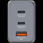 Фото Мережевий ЗП Verbatim (32201) Black, GaN 65W, USB-A 30W QC 3.0 + 2*USB-C PD3.0 65W/65W #2