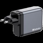 Фото Мережевий ЗП Verbatim (32203) Black, GaN 140W, USB-A 18W QC 3.0 + 3*USB-C PD3.0 140W/140W/20W #3