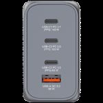 Фото Мережевий ЗП Verbatim (32205) Black, GaN 240W, USB-A 60W QC 3.0 + 3*USB-C PD3.0 140W/100W/65W #3