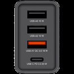 Фото Мережевий ЗП Verbatim (49700) Black 30W, 2*USB-A 5V/2A + USB-A QC3.0 18W + USB-C 18W PD3.0 #4