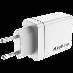 Зображення Мережевий ЗП Verbatim (49701) White 30W, 2*USB-A 5V/2A + USB-A QC3.0 18W + USB-C 18W PD3.0 #2 Фото Мережевий ЗП Verbatim (49701) White 30W, 2*USB-A 5V/2A + USB-A QC3.0 18W + USB-C 18W PD3.0 #2