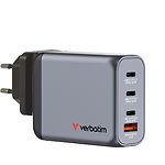 Фото Мережевий ЗП Verbatim (32202) Black, GaN 100W, USB-A 30W QC 3.0 + 3*USB-C PD3.0 100W/100W/65W #3