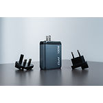 Фото Мережевий ЗП Verbatim (32202) Black, GaN 100W, USB-A 30W QC 3.0 + 3*USB-C PD3.0 100W/100W/65W #2