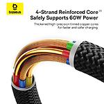 Фото Кабель Baseus P10377802U01-01 Dura USB/Type-C, 60W, 1м, Red+Black #12