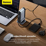 Зображення Концентратор HUB USB 3.1 Baseus B00532304811-00 Gray,Type-C->2*HDMI+3/2/2*USB3/2/C+PD+RJ45+SD+Ауд+DC #14 Фото Концентратор HUB USB 3.1 Baseus B00532304811-00 Gray,Type-C->2*HDMI+3/2/2*USB3/2/C+PD+RJ45+SD+Ауд+DC #14