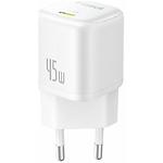 Фото Мережевий ЗП Baseus P10176800213-00 Moon-White PicoGo GaN Fast Charger, Type-C, PD 45W, QC