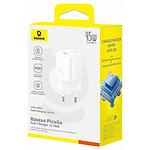 Фото Мережевий ЗП Baseus P10176800213-00 Moon-White PicoGo GaN Fast Charger, Type-C, PD 45W, QC #1
