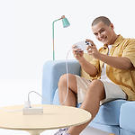 Фото Мережевий ЗП Baseus P10176800213-00 Moon-White PicoGo GaN Fast Charger, Type-C, PD 45W, QC #9