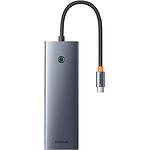 Фото Концентратор HUB USB 3.1 Baseus B0005280C811-00 Gray, Type-C -> HDMI+VGA+3*USB3.0+PD+RJ45+SD+Аудио
