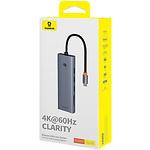 Фото Концентратор HUB USB 3.1 Baseus B0005280C811-00 Gray, Type-C -> HDMI+VGA+3*USB3.0+PD+RJ45+SD+Аудио #1