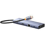 Фото Концентратор HUB USB 3.1 Baseus B0005280C811-00 Gray, Type-C -> HDMI+VGA+3*USB3.0+PD+RJ45+SD+Аудио #6
