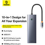 Фото Концентратор HUB USB 3.1 Baseus B0005280C811-00 Gray, Type-C -> HDMI+VGA+3*USB3.0+PD+RJ45+SD+Аудио #10