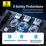 Фото Концентратор HUB USB 3.1 Baseus B0005280C811-00 Gray, Type-C -> HDMI+VGA+3*USB3.0+PD+RJ45+SD+Аудио #15