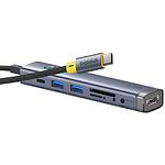 Зображення Концентратор HUB USB 3.1 Baseus B00052803811-02 Gray, Type-C -> HDMI + 2*USB3.0 + PD + SD + Аудио #5 Фото Концентратор HUB USB 3.1 Baseus B00052803811-02 Gray, Type-C -> HDMI + 2*USB3.0 + PD + SD + Аудио #5