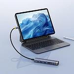 Зображення Концентратор HUB USB 3.1 Baseus B00052803811-02 Gray, Type-C -> HDMI + 2*USB3.0 + PD + SD + Аудио #6 Фото Концентратор HUB USB 3.1 Baseus B00052803811-02 Gray, Type-C -> HDMI + 2*USB3.0 + PD + SD + Аудио #6