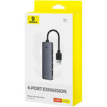 Фото Концентратор HUB USB 3.0 Baseus UltraJoy B0005280B811-01 Black, 0.5м cable, USB-A -> 4*USB3.0+Type-C #1